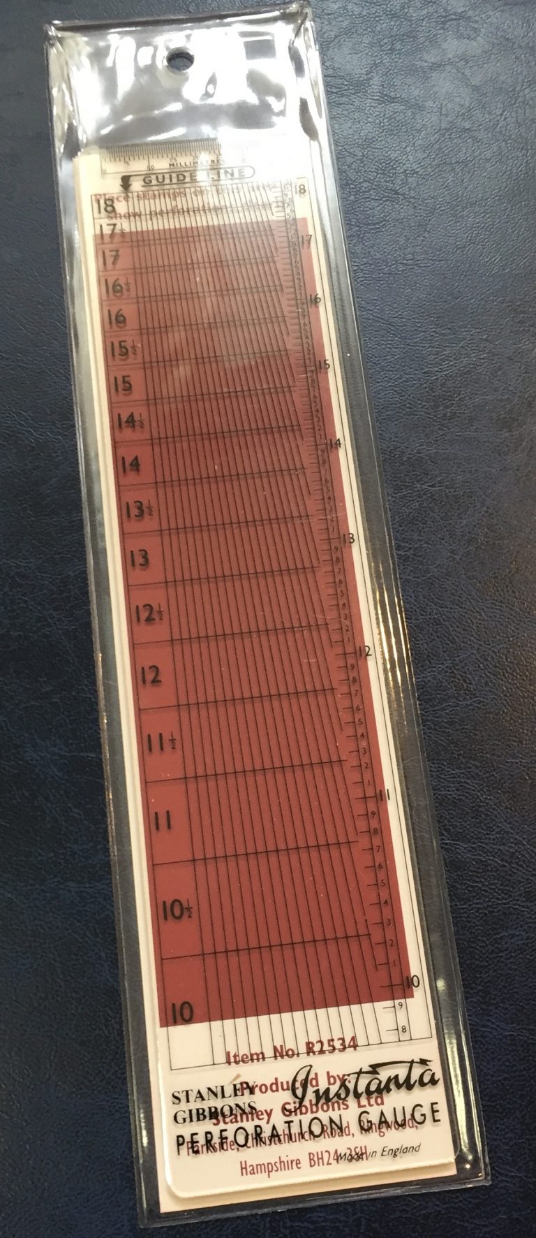 SG INSTANTA PERFORATION GAUGE Bexley Stamp and Coin Accessories
