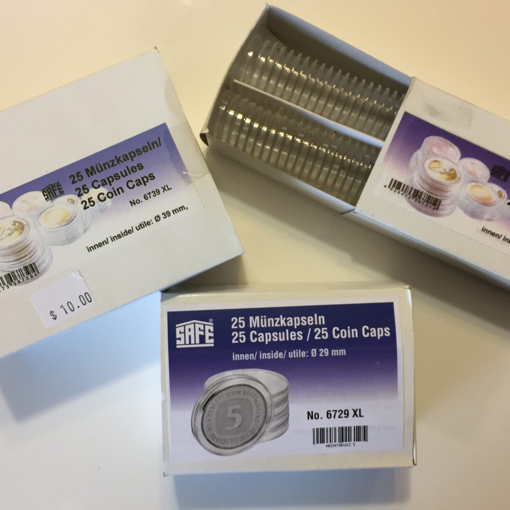 SAFE Coin Capsules Bexley Stamp and Coin Accessories