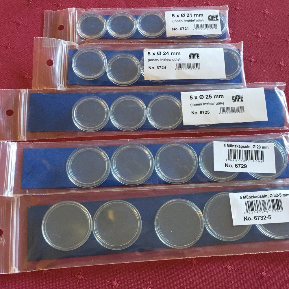 SAFE Coin Capsules Bexley Stamp and Coin Accessories