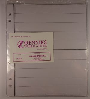 Banknote Album pages - Renniks 2 Pocket