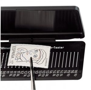 LINDNER Phila-Combi-Box, Perforation Gauge