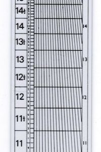 Unitrade "Perfect" Transparent Perforation Gauge