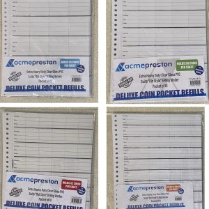 Deluxe 22 Hole Coin Pocket Refill Pages